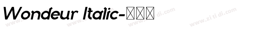 Wondeur Italic字体转换